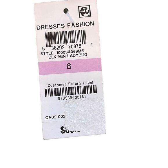 Maison Jules Womens Black Red Ladybug Long Sleeve One Piece Jumpsuit Siz… - Picture 7 of 9